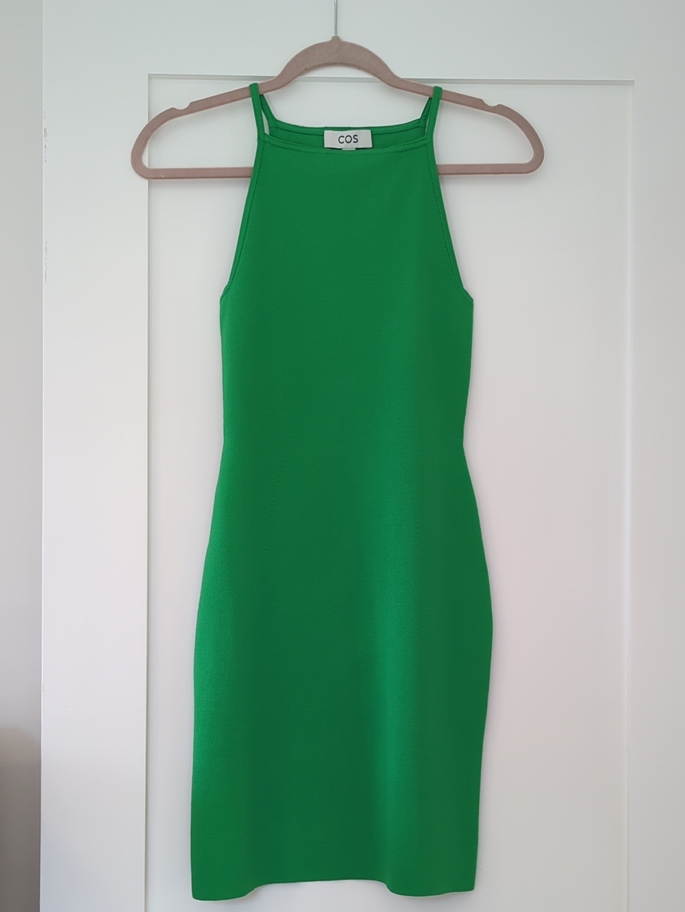 COS Square Neck Bodycon Green Dress XS